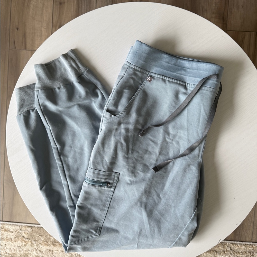 Figs light blue High Waisted Zamora Pants